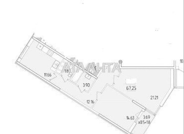 2-кімнатна квартира за адресою вул. Краснова (площа 67,3 м²) - Atlanta.ua - фото 2