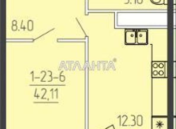 1-кімнатна квартира за адресою вул. Краснова (площа 41,7 м²) - Atlanta.ua - фото 6