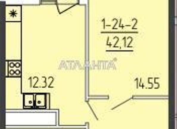 1-кімнатна квартира за адресою вул. Краснова (площа 42,4 м²) - Atlanta.ua - фото 6