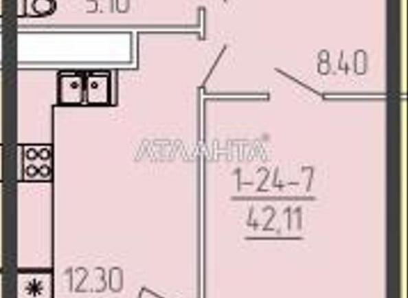 1-кімнатна квартира за адресою вул. Краснова (площа 41,9 м²) - Atlanta.ua - фото 6