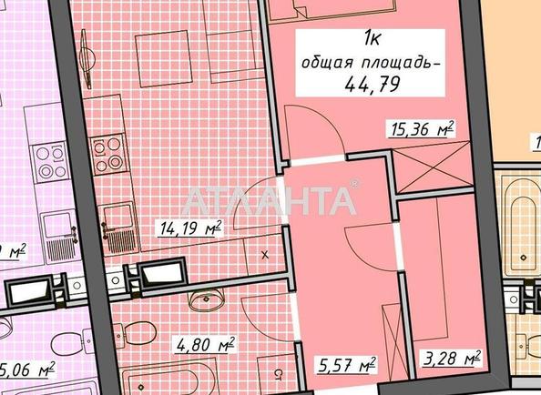 1-комнатная квартира по адресу Курортный пер. (площадь 44,8 м²) - фото 6 1-комнатная квартира по адресу Курортный пер. (площадь 44,8 м²) - Atlanta.ua - фото 6