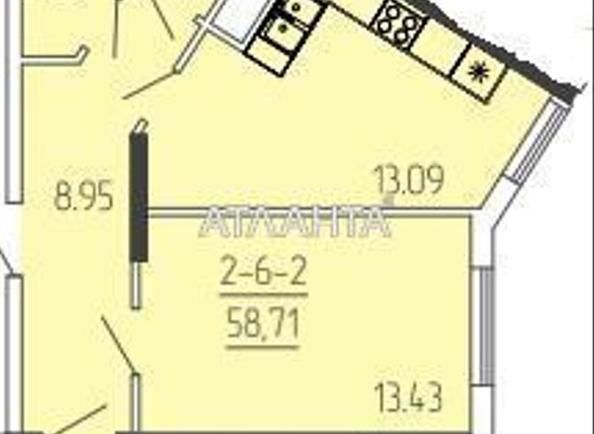 2-rooms apartment apartment by the address st. Krasnova (area 59,7 m²) - Atlanta.ua - photo 7