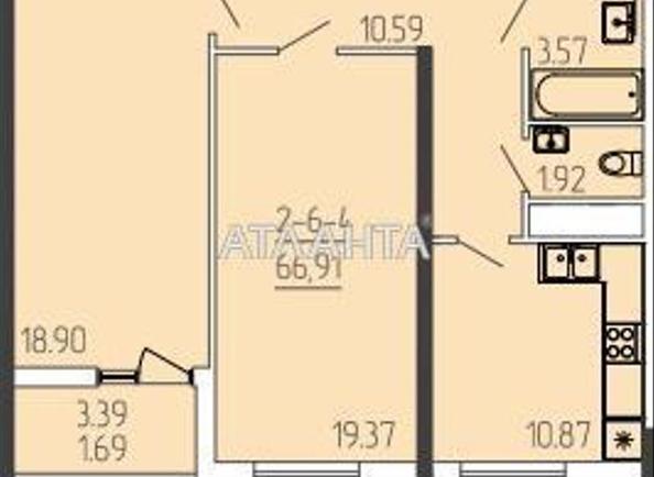 2-rooms apartment apartment by the address st. Krasnova (area 67,6 m²) - Atlanta.ua - photo 8