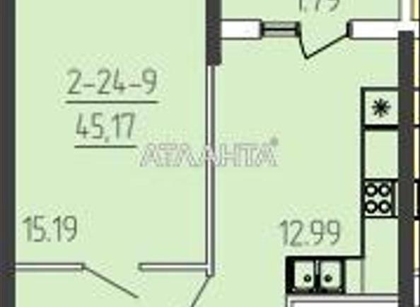 1-комнатная квартира по адресу ул. Краснова (площадь 45,3 м²) - Atlanta.ua