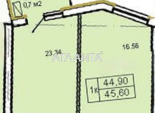 1-кімнатна квартира за адресою вул. Чубаївська (площа 45,6 м²) - Atlanta.ua - фото 8