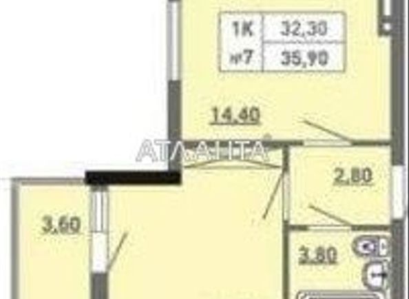1-кімнатна квартира за адресою вул. Пішонівська (площа 35,9 м²) - Atlanta.ua - фото 7