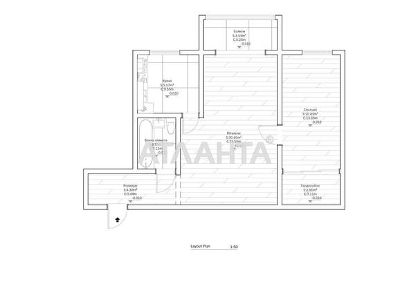 2-комнатная квартира по адресу ул. Одесская (площадь 45 м²) - Atlanta.ua - фото 10