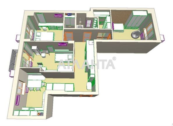 3-rooms apartment apartment by the address st. Sakharova (area 75 m²) - Atlanta.ua - photo 14
