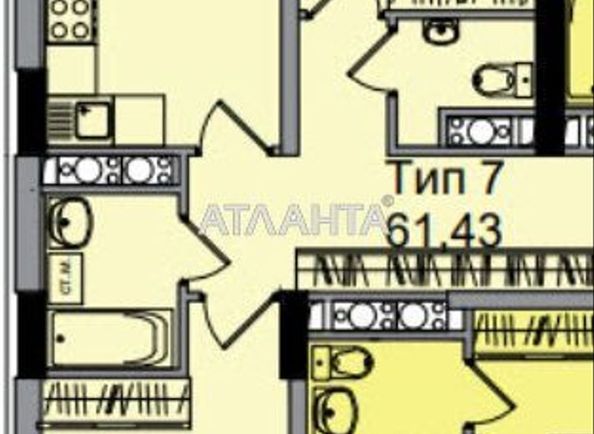 3-комнатная квартира по адресу 7 км овидиопольской дор. (площадь 63,4 м²) - Atlanta.ua - фото 5