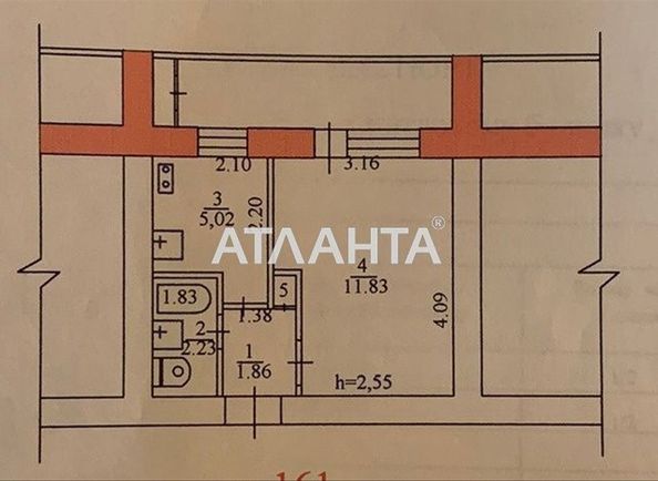 1-комнатная квартира по адресу Мира пр. (площадь 30 м²) - Atlanta.ua - фото 8