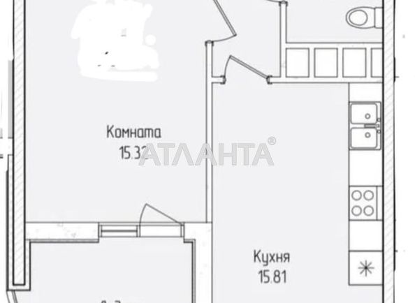 1-кімнатна квартира за адресою вул. Краснова (площа 42,6 м²) - Atlanta.ua - фото 14
