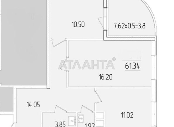 2-кімнатна квартира за адресою вул. Краснова (площа 61,3 м²) - Atlanta.ua - фото 2