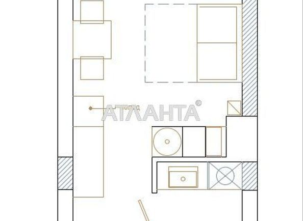 1-кімнатна квартира за адресою вул. Бочарова ген. (площа 23,1 м²) - Atlanta.ua - фото 2