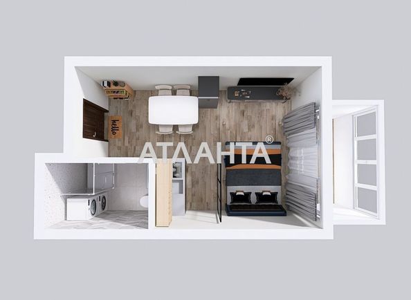 1-кімнатна квартира за адресою вул. Бочарова ген. (площа 23,1 м²) - Atlanta.ua - фото 11