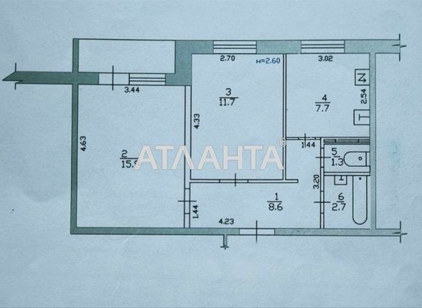 2-rooms apartment apartment by the address st. Energetikov (area 49,7 m²) - Atlanta.ua - photo 14