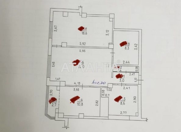 3-rooms apartment apartment by the address st. Bocharova gen (area 75,4 m²) - Atlanta.ua - photo 19