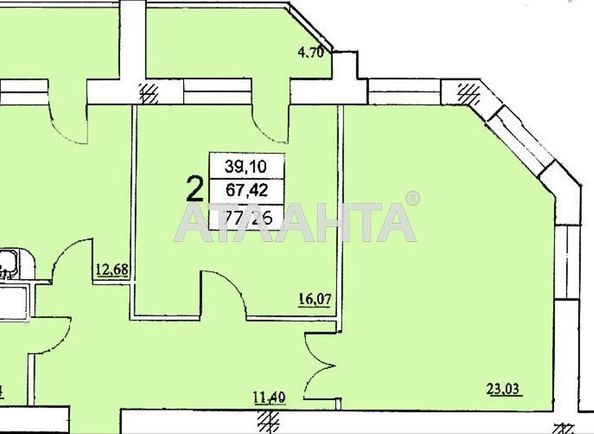 2-комнатная квартира по адресу ул. Руставели шота (площадь 77,3 м²) - Atlanta.ua - фото 9