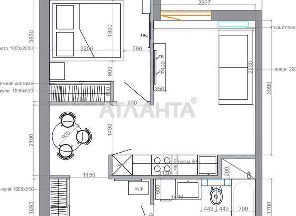 2-rooms apartment apartment by the address st. Krasnova (area 44 m²) - Atlanta.ua - photo 30