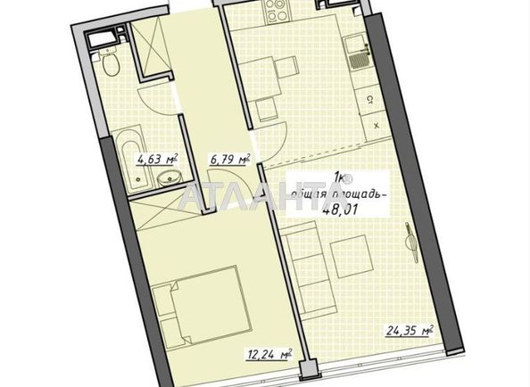 1-кімнатна квартира за адресою Курортний пров. (площа 48,0 м²) - Atlanta.ua - фото 6