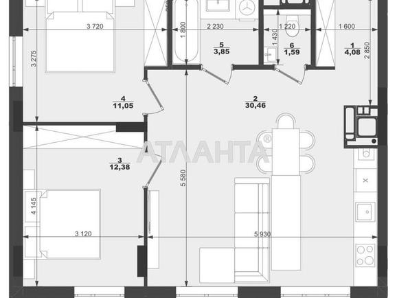 2-rooms apartment apartment by the address st. Trilovskogo (area 63,2 m²) - Atlanta.ua - photo 9