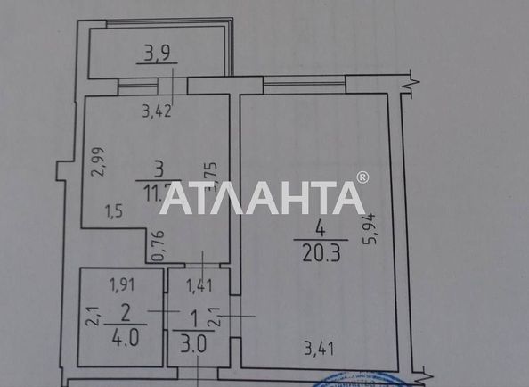 1-кімнатна квартира за адресою вул. Канатна (площа 42,9 м²) - Atlanta.ua - фото 17