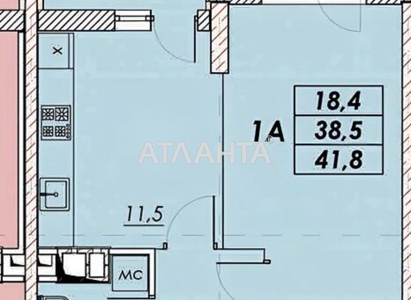 1-кімнатна квартира за адресою вул. Прохорівська (площа 41,8 м²) - Atlanta.ua - фото 3