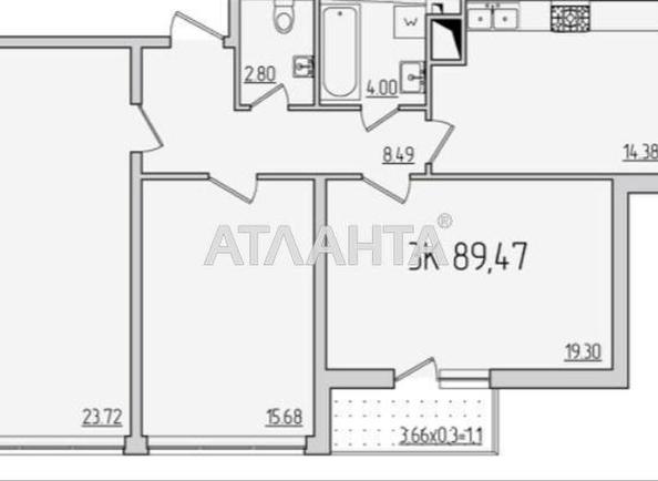 2-комнатная квартира по адресу ул. Генуэзская (площадь 89,4 м²) - Atlanta.ua - фото 16