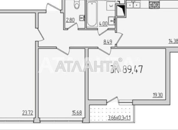2-комнатная квартира по адресу ул. Генуэзская (площадь 89,4 м²) - Atlanta.ua - фото 15