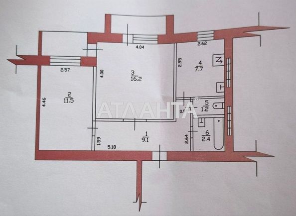 2-rooms apartment apartment by the address st. Nezavisimosti Plieva (area 51,1 m²) - Atlanta.ua - photo 12