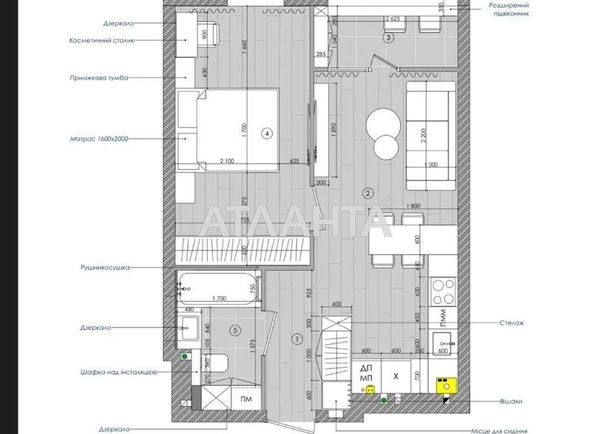 1-room apartment apartment by the address st. Topolnaya ul (area 44,3 m²) - Atlanta.ua - photo 9