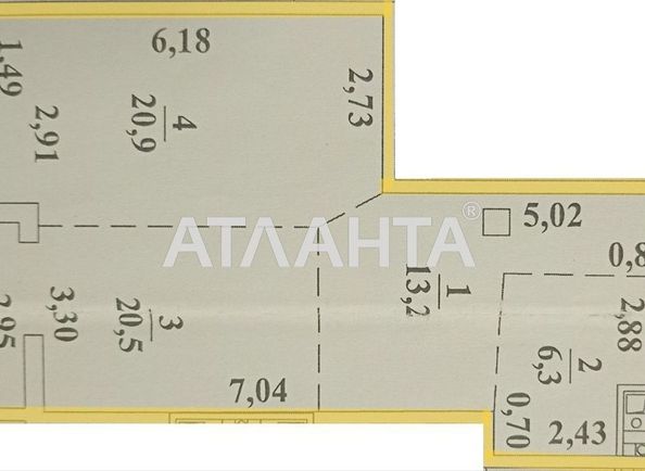 2-комнатная квартира по адресу Фонтанская дор. (площадь 61 м²) - Atlanta.ua