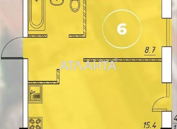 1-кімнатна квартира за адресою вул. Інглезі (площа 33 м²) - Atlanta.ua - фото 11