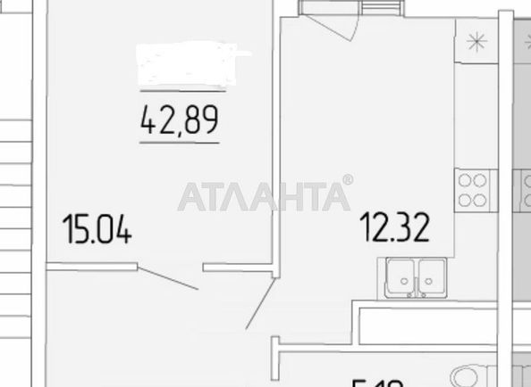 1-room apartment apartment by the address st. Krasnova (area 42,9 m²) - Atlanta.ua - photo 3