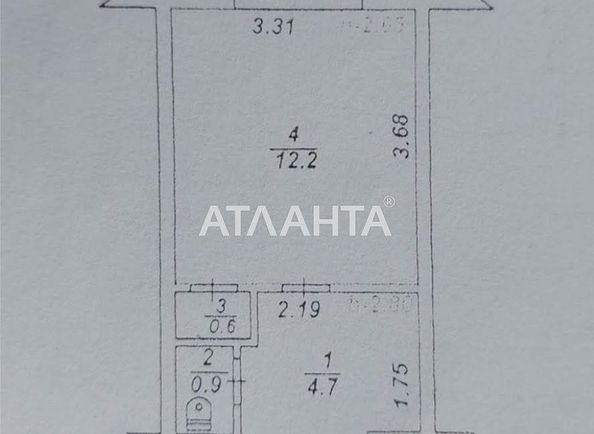 1-комнатная квартира по адресу ул. 1 мая (площадь 18,4 м²) - Atlanta.ua - фото 2