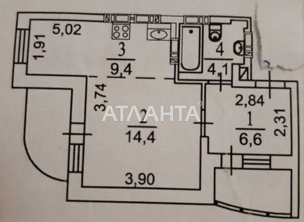 1-кімнатна квартира за адресою вул. Петра Калнишевського (площа 39,1 м²) - Atlanta.ua - фото 12