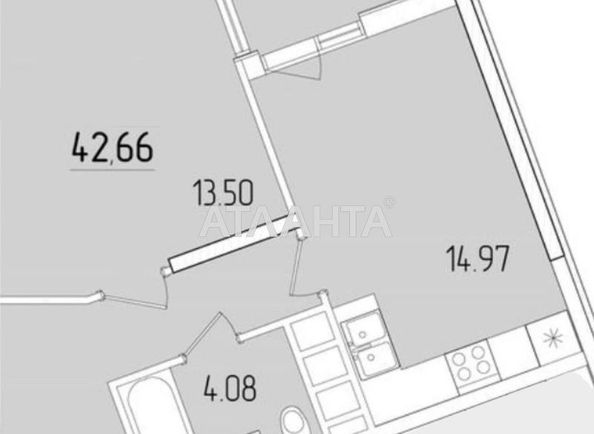 1-room apartment apartment by the address st. Krasnova (area 43 m²) - Atlanta.ua - photo 2