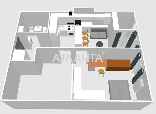 1-кімнатна квартира за адресою вул. Стрийська (площа 56,1 м²) - Atlanta.ua - фото 3