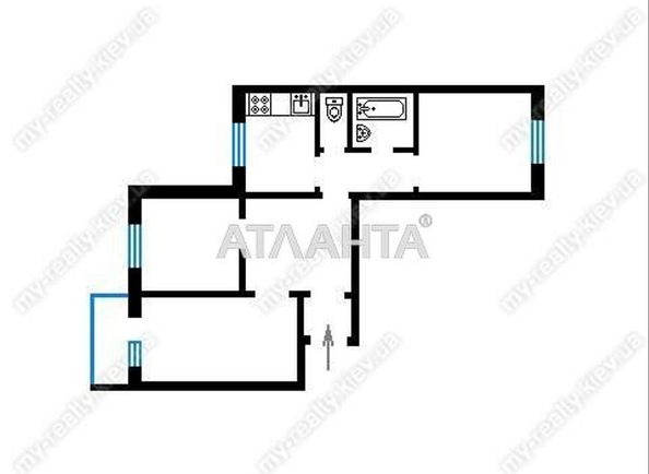 3-rooms apartment apartment by the address st. Grigorenko pr (area 74 m²) - Atlanta.ua - photo 12