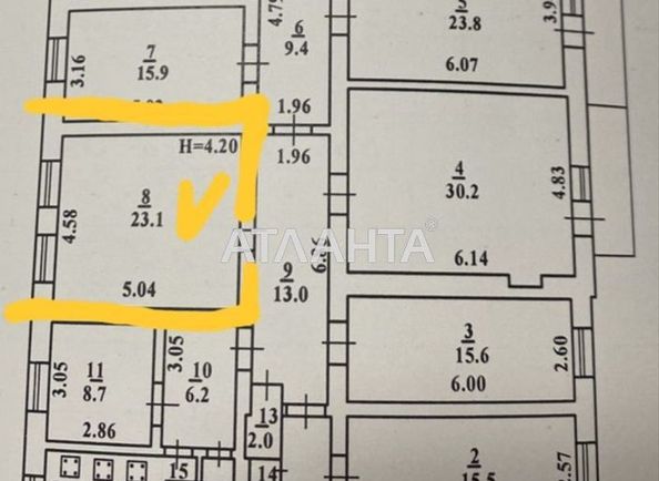 Коммунальная квартира по адресу ул. Бунина (площадь 23 м²) - Atlanta.ua - фото 3