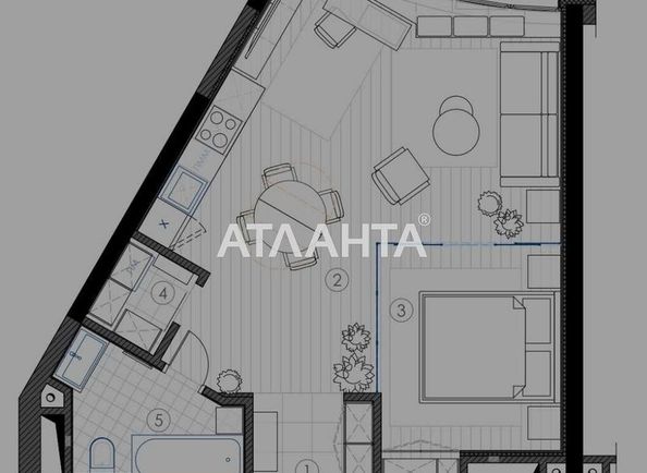 1-комнатная квартира по адресу ул. Каманина (площадь 45 м²) - Atlanta.ua - фото 24
