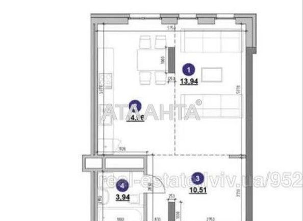 1-кімнатна квартира за адресою вул. Володимира Великого (площа 43,4 м²) - Atlanta.ua - фото 11