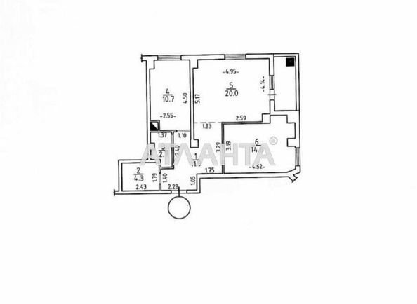2-rooms apartment apartment by the address st. Granitnaya (area 68,5 m²) - Atlanta.ua - photo 10