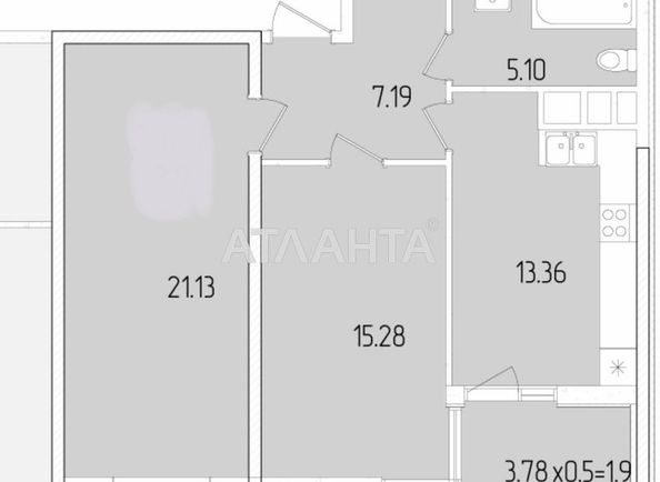 2-кімнатна квартира за адресою вул. Краснова (площа 64,1 м²) - Atlanta.ua - фото 21