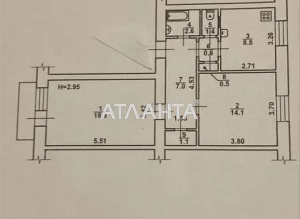 2-комнатная квартира по адресу ул. Успенская (площадь 55,8 м²) - Atlanta.ua - фото 13