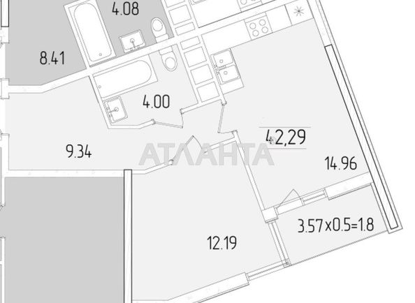 1-room apartment apartment by the address st. Krasnova (area 42 m²) - Atlanta.ua - photo 8