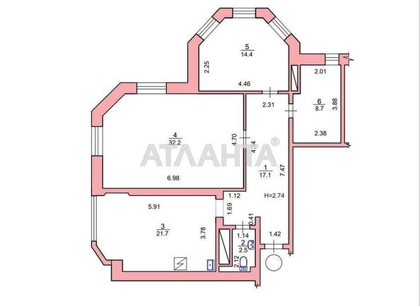 2-rooms apartment apartment by the address st. Ul Klinicheskaya (area 97 m²) - Atlanta.ua - photo 17