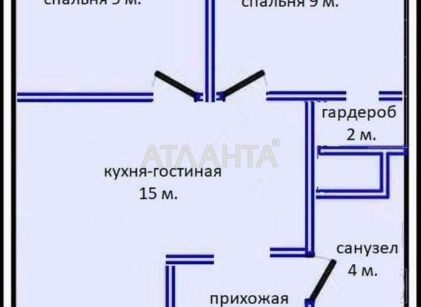1-room apartment apartment by the address st. Zhemchuzhnaya (area 43 m²) - Atlanta.ua - photo 9