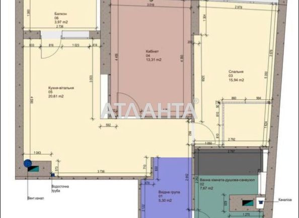 2-комнатная квартира по адресу Курортный пер. (площадь 64 м²) - Atlanta.ua - фото 9