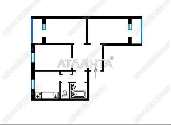 3-комнатная квартира по адресу ул. Заболотного (площадь 72 м²) - Atlanta.ua - фото 24