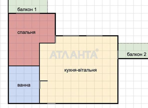1-кімнатна квартира за адресою вул. Водогінна (площа 42 м²) - Atlanta.ua - фото 16